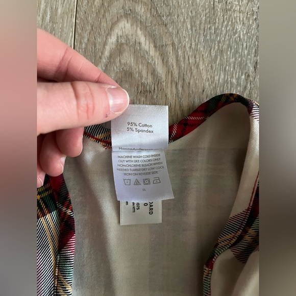 Hanna Andersson Girls Celebration Skater Dress Family Holiday Plaid - Size 12 - Picture 5 of 7